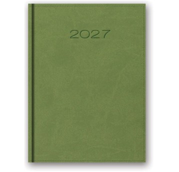Kalendarz 2027 książkowy A5 dzienny registry drukowane LUCRUM Vivella kol. jasnozielony [21D-12]