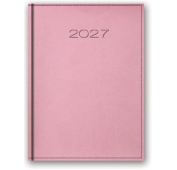Kalendarz 2027 książkowy A5 dzienny registry drukowane LUCRUM Vivella kol. różowy [21D-18]