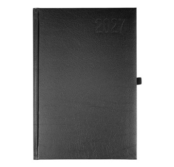 Kalendarz 2027 książkowy A5 dzienny registry drukowane OPUS Merkury kol. czarny [O.Diary Merkury]
