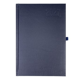 Kalendarz 2027 książkowy A5 dzienny registry drukowane OPUS Merkury kol. niebieski [O.Diary Merkury]