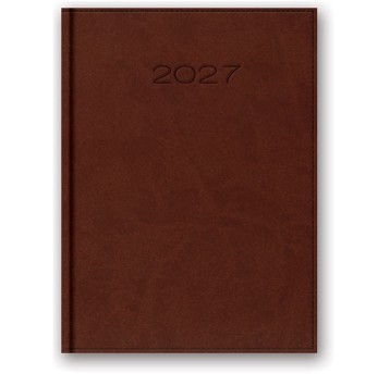 Kalendarz 2027 książkowy B5 dzienny registry drukowane LUCRUM Vivella kol. brązowy [51D-01]