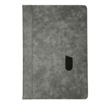 Kalendarz 2027 książkowy B5 tygodniowy registry drukowane OPUS Uran kol. czarny [O.Diary Uran]
