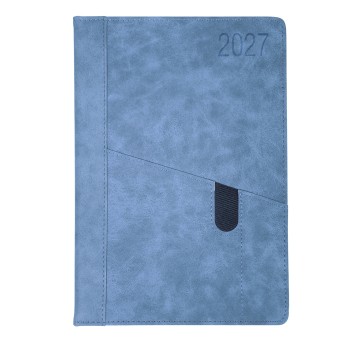 Kalendarz 2027 książkowy B5 tygodniowy registry drukowane OPUS Uran kol. niebieski [O.Diary Uran]