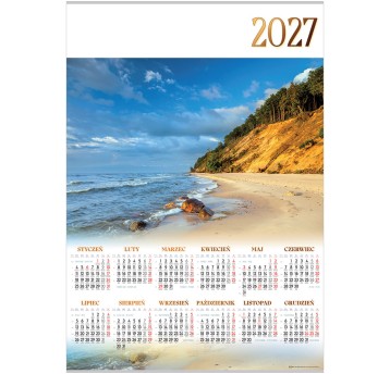 Kalendarz 2027 planszowy A1 ścienny LUCRUM Klif [PL02]