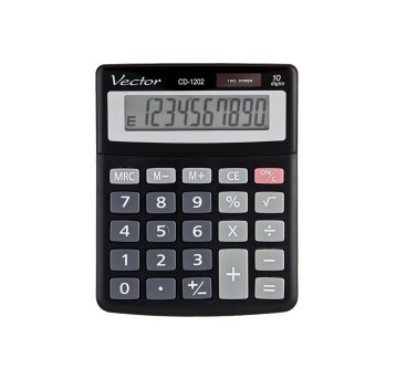 Kalkulator biurowy VECTOR kol. czarny [CD-1202]