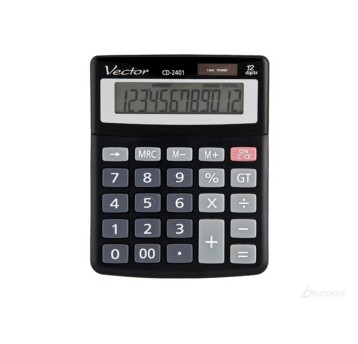 Kalkulator biurowy VECTOR kol. czarny [CD-2401]