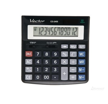 Kalkulator biurowy VECTOR kol. czarny [CD-2455]