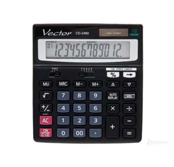 Kalkulator biurowy VECTOR kol. czarny [CD-2460]