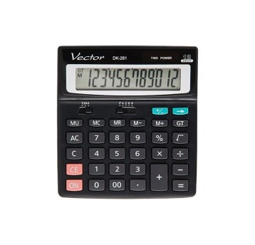 Kalkulator biurowy VECTOR kol. czarny [DK-281]