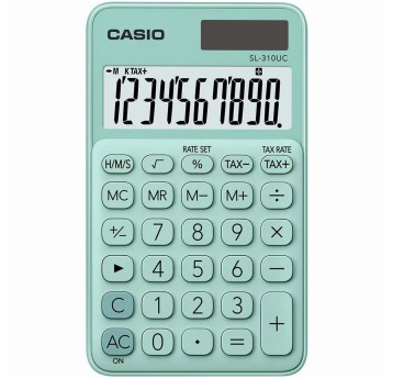 Kalkulator kieszonkowy CASIO kol. jasnozielony [SL-310UC-GN]