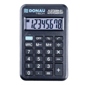 Kalkulator kieszonkowy DONAU TECH kol. czarny [K-DT2084-01]