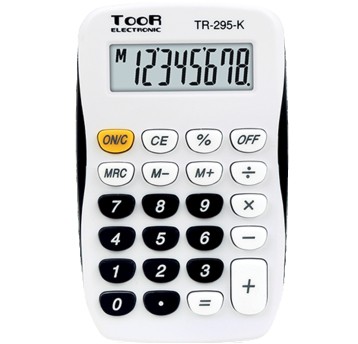 Kalkulator kieszonkowy TOOR kol. biało-czarny [TR-295-K]