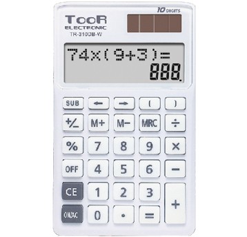 Kalkulator kieszonkowy TOOR kol. biały [TR-310DB-W]