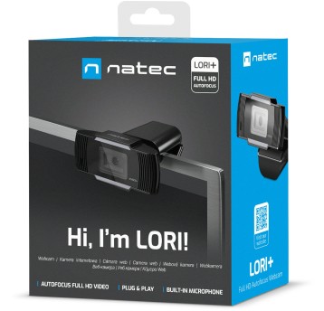 Kamera internetowa 1920 x 1080 Full HD NATEC Lori Plus kol. czarny 1080p [NKI-1672]
