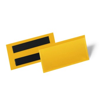 Kieszeń magazynowa magnetyczna 10 x 3,8cm DURABLE kol. żółty 50 szt. [174104]