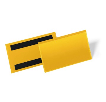 Kieszeń magazynowa magnetyczna 15 x 6,7cm DURABLE kol. żółty 50 szt. [174204]