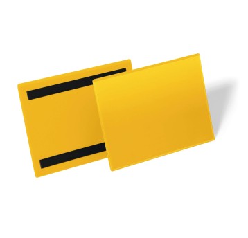 Kieszeń magazynowa magnetyczna A5 DURABLE kol. żółty poziome 50 szt. [174304]