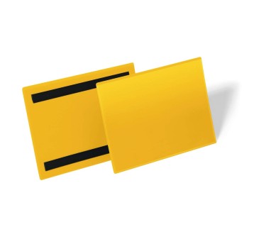 Kieszeń magazynowa magnetyczna A5 DURABLE kol. żółty poziome 50 szt. [174304]