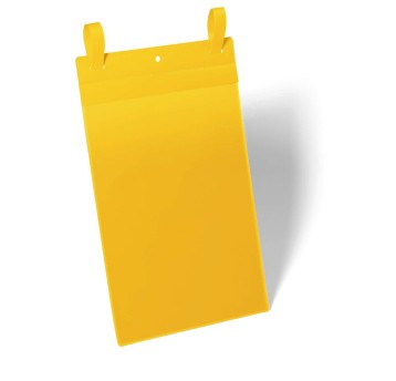 Kieszeń magazynowa z paskami montażowymi A4 DURABLE kol. żółty pionowe 50 szt. [175004]
