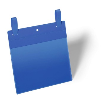 Kieszeń magazynowa z paskami montażowymi A5 DURABLE kol. granatowy poziome 50 szt. [174907]