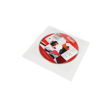 Kieszeń na CD samoprzylepna BIURFOL kol. przezroczysty z klapką 10 szt. [KS-02-02]