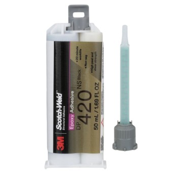Klej epoksydowy dwuskładnikowy 3M SCOTCH-WELD DP420NS 50ml kol. czarny , zestaw z dyszą mieszającą 3M SCOTCH-WELD EPX 48,5/50ml (1:1 / 2:1) [7100320001 + K90900141]