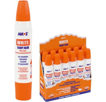 Klej w płynie 34ml AMOS Magiczny White Craft dwustronny [WCG34]