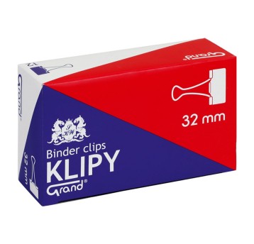 Klips do dokumentów 32mm GRAND kol. czarny pudełko 12 szt. [110-1094]