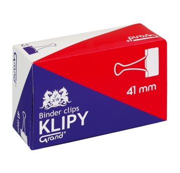 Klips do dokumentów 41mm GRAND kol. czarny pudełko 12 szt. [110-1095]