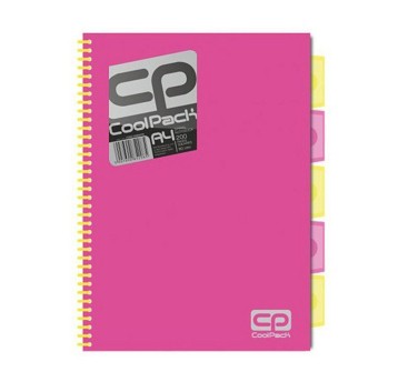 Kołonotatnik A4 kratka 100 kartek COOLPACK okładka twarda kol. różowy [52085CP]
