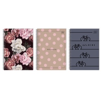 Kołonotatnik A4 kratka 160 kartek INTERDRUK okładka karton twarda wielokolorowy [KOŁOZA4160]