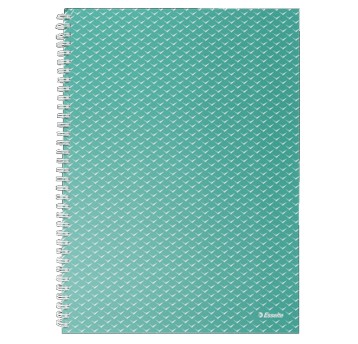 Kołonotatnik A4 kratka 80 kartek ESSELTE BREEZE okładka karton twarda kol. zielony [628477]