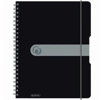 Kołonotatnik A4 kratka 80 kartek HERLITZ EASY ORGA okładka PP kol. czarny [11293073]