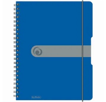 Kołonotatnik A4 kratka 80 kartek HERLITZ EASY ORGA okładka PP kol. niebieski [11293065]