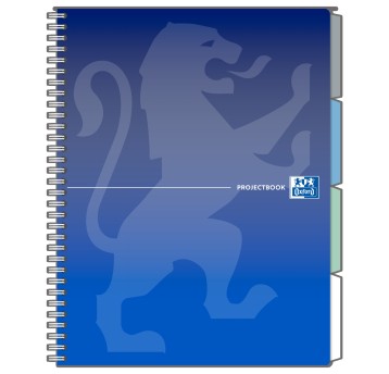 Kołonotatnik A4 kratka 80 kartek OXFORD PROJECTBOOK okładka PP mix kolorów [400182937]