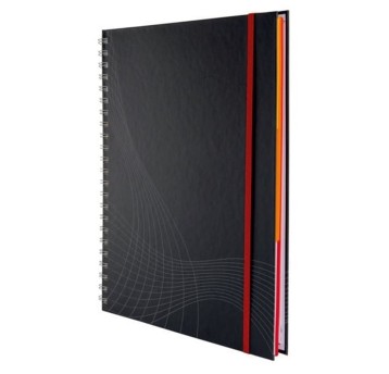 Kołonotatnik A4 kratka 90 kartek AVERY ZWECKFORM NOTIZIO okładka karton twarda kol. ciemnoszary z kieszenią [7025]