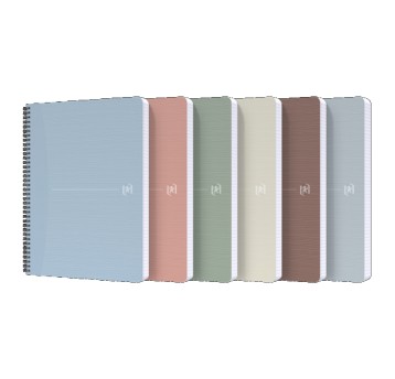 Kołonotatnik A4 kratka 90 kartek OXFORD MY REC'UP okładka karton miękka mix kolorów [400154143]