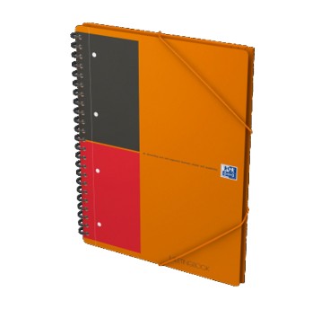 Kołonotatnik A4+ linia 80 kartek OXFORD MEETINGBOOK okładka PP wielokolorowy z teczką [100104296]