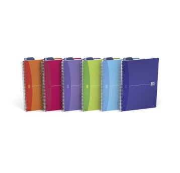 Kołonotatnik A4 linia 90 kartek OXFORD MY COLOURS okładka PP wielokolorowy [100104241]