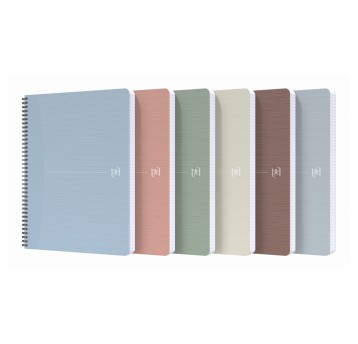 Kołonotatnik A4 linia 90 kartek OXFORD MY REC'UP okładka karton miękka mix kolorów [400154144]