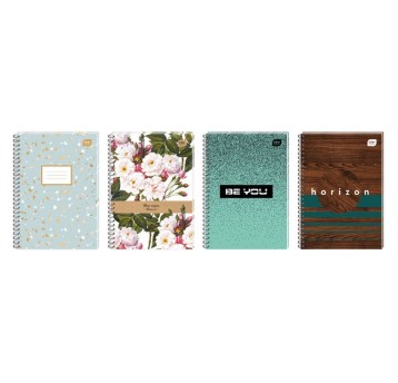 Kołonotatnik A5 kratka 100 kartek INTERDRUK okładka karton miękka mix kolorów [KOŁOZA5100M]