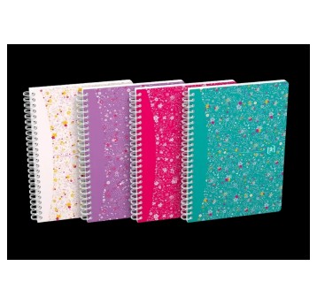 Kołonotatnik A5 kratka 60 kartek OXFORD okładka wielokolorowy Floral [400094951]