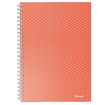 Kołonotatnik A5 kratka 80 kartek ESSELTE BREEZE okładka karton twarda kol. koralowy [628468]