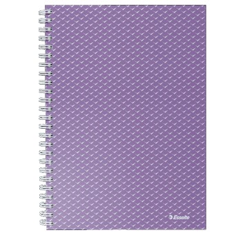 Kołonotatnik A5 kratka 80 kartek ESSELTE BREEZE okładka karton twarda kol. lawendowy [628469]