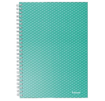 Kołonotatnik A5 kratka 80 kartek ESSELTE BREEZE okładka karton twarda kol. zielony [628467]