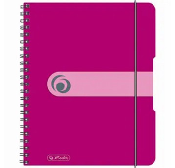 Kołonotatnik A5 kratka 80 kartek HERLITZ EASY ORGA okładka PP kol. malinowy [11293776]