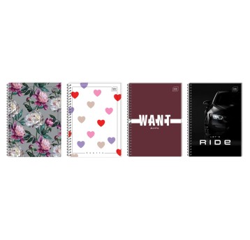 Kołonotatnik A5 kratka 80 kartek INTERDRUK okładka karton miękka mix kolorów [KOŁOZA580M]