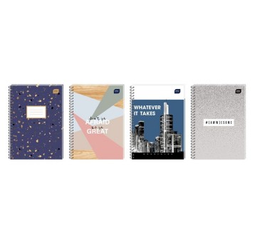 Kołonotatnik A5 kratka 80 kartek INTERDRUK okładka karton twarda mix kolorów [KOŁOZA580]