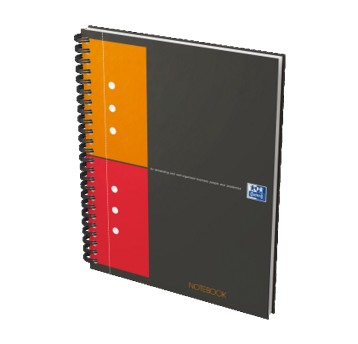 Kołonotatnik A5+ kratka 80 kartek OXFORD NOTEBOOK okładka karton twarda wielokolorowy [100101849]