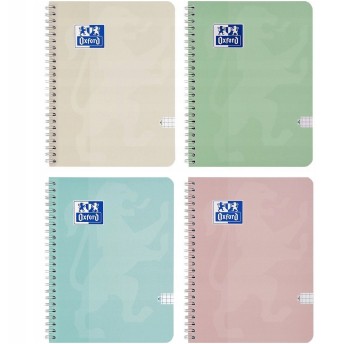 Kołonotatnik A5 kratka 80 kartek TOUCH PASTEL okładka PP miękka mix kolorów [400175357]